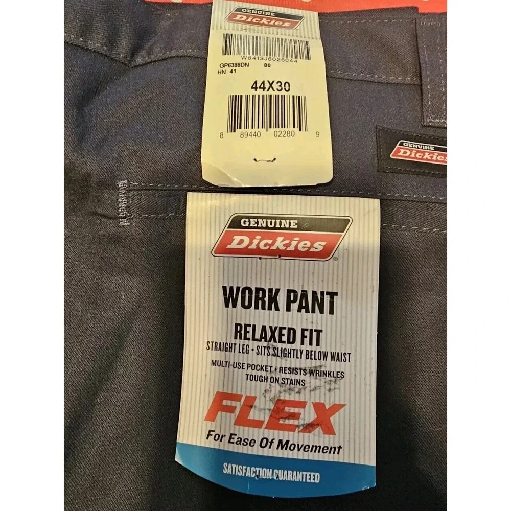 Genuine Dickies Relaxed Fit Flex Work Pants‎ Dark Navy 44x30 GP6388DN NEW